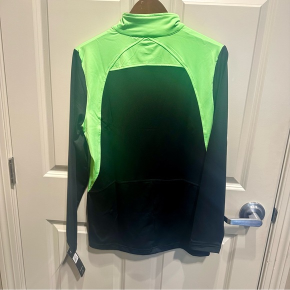 NWT Mizuno Women's Excel 1/2 Zip Volleyball Jacket Green Black Size Large - Picture 3 of 6